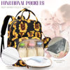 Picture of Tuwubi Diaper Bag Backpack, Baby Essentials Travel Tote Bag, Multi function Waterproof Backpacks, Travel Essentials with Stroller Straps & Pacifier Case - Sunflower