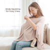 Picture of Konssy Knit Nursing Cover for Breastfeeding, 360 Full Privacy Breathable Breastfeeding Cover, Multi-use Carseat Canopy (Blush Beige)