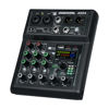 Picture of 4 Channel Audio Mixer With Effects 88 Dsp Mixer Mixing Board Usb Interface Bluetooth Music Player + 48v Line Phantom Power Audio Mixer To Pc/Phone For Karaoke Record Livestream