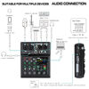 Picture of 4 Channel Audio Mixer With Effects 88 Dsp Mixer Mixing Board Usb Interface Bluetooth Music Player + 48v Line Phantom Power Audio Mixer To Pc/Phone For Karaoke Record Livestream