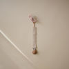 Picture of mushie Linen Baby Pacifier Clip Holder | Soft Fabric Strap, 2-Pack (Olive/Shifting Sand)