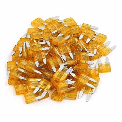 Picture of 1000 Pack Auto Fuses 5 AMP APM/ATM 32V Mini Blade Style Fuses 5A Short Circuit Protection Car Fuse (5 AMP)