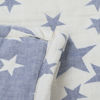 Picture of NTBAY 3 Layer Oversized Muslin Cotton Toddler Blanket, 45x60 Inches Jacquard Reversible Nursery Bed Blanket, Super Soft and Thermal Crib Blanket for All Seasons, Baby Gift, 45"x60", Blue/White Star