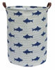 Picture of CLOCOR Kids Laundry Basket,Shark Toy Storage Bins,Baby Clothes Hamper,Round Gift Basket with Handles for Bedroom Nursery,Toddler Room Decor (Shark)