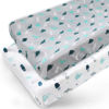 Picture of Changing Pad Cover for Boys Girls 2 Pack, Comfy & Breathable Changing Table Cover for 32''x16" Changing Table Pads, Diaper Changing Pad Cover, Dinosaurs & Ocean
