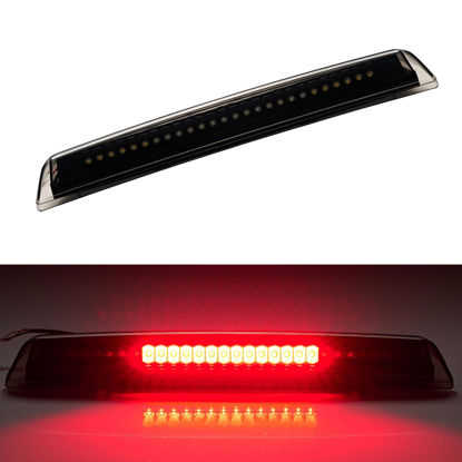 Picture of Cxdar Third 3rd Brake Light LED for 2005-2016 Nissan Frontier, High Mount Rear Brake Lights Assembly for 2004-2015 Nissan Titan, Waterproof Center Cab Cargo Lamp Stop Light (Black)