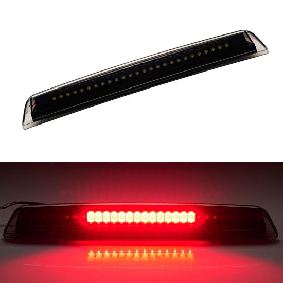 Picture of Cxdar Third 3rd Brake Light LED for 2005-2016 Nissan Frontier, High Mount Rear Brake Lights Assembly for 2004-2015 Nissan Titan, Waterproof Center Cab Cargo Lamp Stop Light (Black)