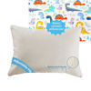 Picture of LOFE Organic Pillow with Cartoon Pillowcase - 16x22 Kids Pillow with 100% Organic Cotton Shell, Adjustable Loft Organic Youth Pillow, Machine Washable, Soft, Perfect for Kids&Youth&Children (Dinosaur)