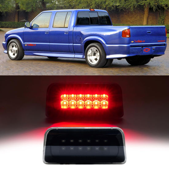 Picture of Cxdar Third 3rd Brake Light LED for 1994-2003 Chevy S10/GMC Sonoma Standard Cab, High Mount Rear Brake Lights Assembly for 1996-2000 Isuzu Hombre, Waterproof Center Cab Lamp Stop Light