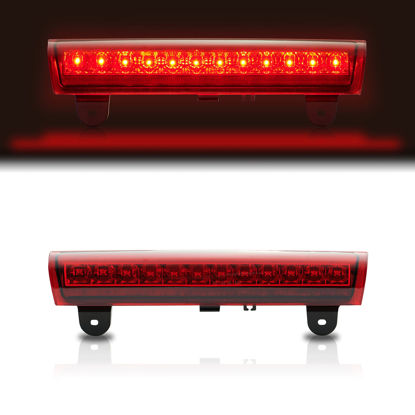 Picture of Cxdar Third 3rd Brake Light, LED High Mount Stop Light Replacement for 2000 2001 2002 2003 2004 2005 2006 Chevy Tahoe Suburban/GMC Yukon XL Denali, Rear Center Cab Roof Tail Lamp, Red Lens