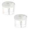 Picture of Accmor Baby Formula Dispenser On The Go, Non-Spill Rotating Four-Compartment Formula Container to Go, Milk Powder Kids Snack Container for Infant Toddler Travel Outdoor, White, 2 Pack