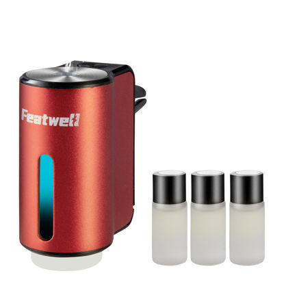 Picture of Featwell Car Aromatherapy/Fragrance car Air fresheners/Humidifier Essential Oil Diffuser for Vehicle (Red)