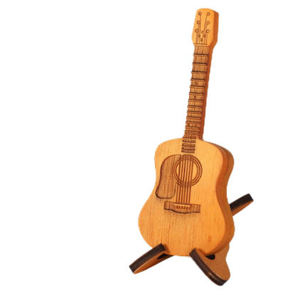 Picture of Guitar Pick Box, Wooden Acoustic Guitar Pick Case Custom Guitar Pick Holder with 3 Guitar Picks and Stand Guitar Pick Rack Guitar Pick Storage Container for Guitar Electric Bass Ukulele Lovers