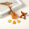 Picture of Guitar Pick Box, Wooden Acoustic Guitar Pick Case Custom Guitar Pick Holder with 3 Guitar Picks and Stand Guitar Pick Rack Guitar Pick Storage Container for Guitar Electric Bass Ukulele Lovers