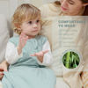 Picture of Mosebears Unisex Baby Sleep Sack 1.0 TOG, Supersoft Rayon Made from Bamboo Wearable Blanket with 2-Way Zipper (Sage&Green,0-6 Months)
