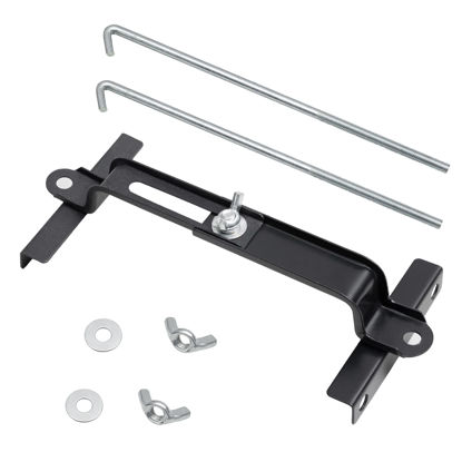 Picture of Aoerzn Premium Adjustable Battery Hold Down, Universal Adjustable Battery Crossbar with J Bolt, fit for SUV Car, Good Contact, Corrosion Resistance (10inches / 23cm bolts)