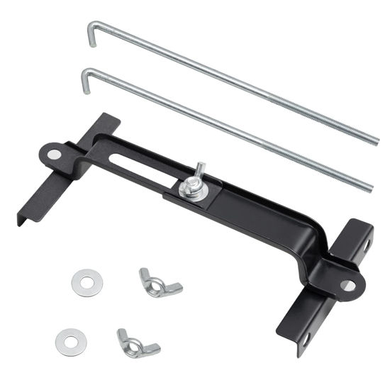 Picture of Aoerzn Premium Adjustable Battery Hold Down, Universal Adjustable Battery Crossbar with J Bolt, fit for SUV Car, Good Contact, Corrosion Resistance (10inches / 23cm bolts)