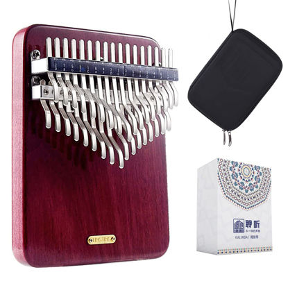 Picture of LingTing Kalimba 34 keys Thumb Piano Mbira Finger Piano Gift for Kids Adult Beginners Professional（LT-K34V,snow whisperer)