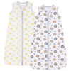 Picture of DaysU Cotton Baby Sleep Sack, Sleeveless Baby Sleeping Bag with Two-Way Zipper, Printed Baby Wearable Blanket for Newborn Baby Boys 0-6 Months, 2-Pack, Lion, 0.5 TOG