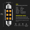 Picture of AUXLIGHT 6418 6411 DE3425 C5W DE3423 36MM 1.42”Festoon Canbus Error Free LED Interior Light Bulbs Amber Yellow, Super Bright 6SMD Chips for Dome Map Door Courtesy License Plate Lights (Pack of 6)