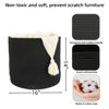 Picture of XUANGUO Cotton Rope Basket For Girls Boys Kids 16”X14” Baby Laundry Basket Nursery Bin Round Woven Basket Organizer For Storage Toys Blankets Shoes Clothes black