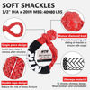Picture of NTR 1" x 20' Kinetic Recovery Tow Rope (37,480lbs), with 2 UHMWPE Soft Shackles (40,980lbs), Heavy-Duty Offroad Snatch Strap, Vehicle Recovery kit for Jeep car Truck ATV UTV SUV,Olive