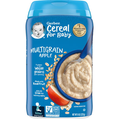 Picture of Gerber Baby Cereal, 2nd Foods, Multigrain Apple, Baby Food, 8 oz (Pack of 6)