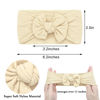 Picture of JOYOYO 3 Colors Soft Wide Turban Baby Headbands with 4.5 inches Hair Bow Headbands for Baby Girls Infants Newborn Hair Accessories Toddlers Kids and Children(Beige Pink Blue)