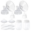 Picture of Paruu Pump Parts Compatible with Spectra S1/S2/9 Plus, Not Original Accessories, Full Set Replacements Include 19mm Flanges, Valves, Backflow Protectors (Duckbills Included), Tubings and Bottles