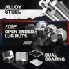 Picture of KSP M14X1.5 Open End Acorn Bulge Wheel Lug Nuts, Zinc Finish,3/4"（19mm） Hex 0.84”(21mm) Height Conical Seat 60 Degre for Truck/Tuner Aftermarket Rims Pack 24 pcs, 1 Year Support