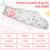 Picture of Buryeah 4 Pack Preemie Swaddle Blanket Wrap Set with Hat for Baby Boys Girls 3-7 Lbs Preemie Newborn Clothes Sleepers Cap (Gray,Star)