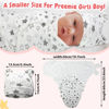 Picture of Buryeah 4 Pack Preemie Swaddle Blanket Wrap Set with Hat for Baby Boys Girls 3-7 Lbs Preemie Newborn Clothes Sleepers Cap (Gray,Star)