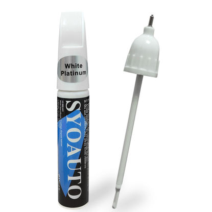 Picture of SYOAUTO White Platinum Touch Up Paint Fit for Ford Cars Auto Touch up Paint Scratch Repair Automotive Paint Scratch Remover 2 in 1 White Platinum