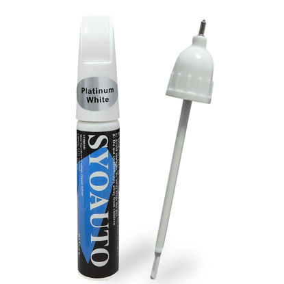 Picture of SYOAUTO Platinum White Pearl Touch Up Paint Fit for Honda Cars Auto Touch up Paint Scratch Repair Automotive Paint Scratch Remover 2 in 1 Platinum White Pearl