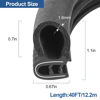 Picture of Automotive Door Weather Stripping 40Ft Car Door Rubber Edge Trim Seal Strip Gasket with Side Bulb for Car Bus Camper Boat RV Truck Doors