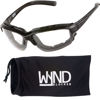 Picture of WYND Blocker Motorcycle Riding Glasses Extreme Sports Wrap Sunglasses, Black, Clear