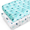 Picture of Changing Pad Cover for Boys Girls 2 Pack, Comfy & Breathable Changing Table Cover for 32''x16" Changing Table Pads, Diaper Changing Pad Cover, Aqua