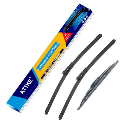 Picture of 3 Wiper Blades 26" + 26" Front Wiper + 14" Rear Wiper Blades for Audi Q7 2006-2015-OE Original Quality (Pack of 3)