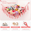 Picture of MAKEONEWO Stuffed Animal Toy Hammock Hanging-Handmade Large Pink Macrame Organizer Display Corner Plush Toys Net Holder for Boho Girl Nursery Playroom Bedroom Kids Room Storage, 1 Pack