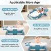 Picture of Alligator Collapsible Baby Bathtub for Newborn with Thermometer & 1 Soft Floating Cushion & Drain Hole, Foldable & Portable Travel Baby Bath Tub for Newborns to Toddlers 0-36 Months Girl