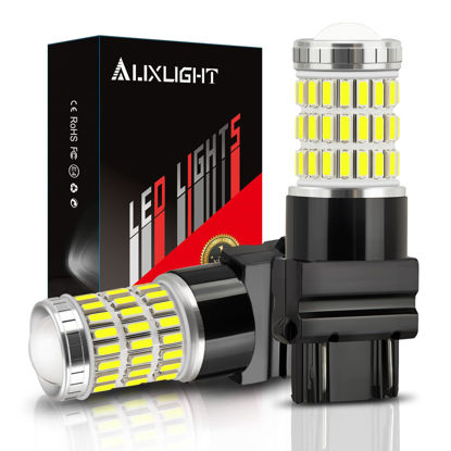 Picture of AUXLIGHT 3157 3156 3057 4157 3157K LED Bulbs Xenon White, Ultra Bright 60-SMD LED Replacement for Back Up/Reverse Lights, Brake/Tail Lights, Turn Signal/Parking or Running Lights (Pack of 2)
