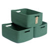 Picture of MiniArk Large Storage Baskets for Shelves, Closet Organizers and Storage Bins for Clothes Blanket Towels, Baby Nursery, Toy Baskets Box, Woven Rope Baskets, 17 x 13 x 7.5”, 3 Packs Green