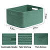 Picture of MiniArk Large Storage Baskets for Shelves, Closet Organizers and Storage Bins for Clothes Blanket Towels, Baby Nursery, Toy Baskets Box, Woven Rope Baskets, 17 x 13 x 7.5”, 3 Packs Green