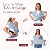 Picture of Momcozy Baby Wrap Carrier Skin-Friendly Fabric, Easy to Wear Baby Carrier Sling T-Shirt Design, Hands Free Baby Carriers Newborn to Toddler 8-35lbs, Adjustable Buckle Suit for Waist Waist 47-57, Grey