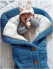 Picture of XMWEALTHY Unisex Infant Swaddle Blankets Soft Thick Fleece Knit Baby Girls Boys Stroller Wraps Newborn Item Dark Blue