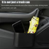 Picture of Tulsondai Mini Car Trash Can with Lid, Waterproof, 4.8 Gallon Capacity, Black