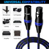 Picture of XLR Microphone Cable 4 Feet (6 Pack, Multi Colored), 3 Pin Shielded Balanced Male to Female Mic Patch Cord, Nylon Braided, Zinc Alloy Shells, OFC, for Amplifier, Speaker, Mixer with 10 Cable Ties