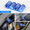 Picture of VIHIMAI 4PCS Tire Caps, Aluminum Alloy Valve Stem Cap Decorative Accessory Compatible for Model Y X S 3 (Blue)