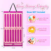 Picture of Vimiv Hair Bows Holder w/Large Capacity, Hair Clips Storage Hanger w/16 Ribbons, Hair Bows Organizer, Baby Hair Accessory Storage Display w/Sturdy Rope, Wall Hanging for Girl Room-Purple