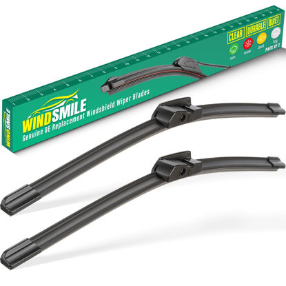 Picture of 26" 18" Windshield Wiper Blades Replacement for BMW F01 F02 F04 F07 F10 M5 5 7 Series 2010-2016 Premium All Weather Wiper Blade -OEM Quality(3 of Set)